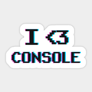 I Love console Sticker